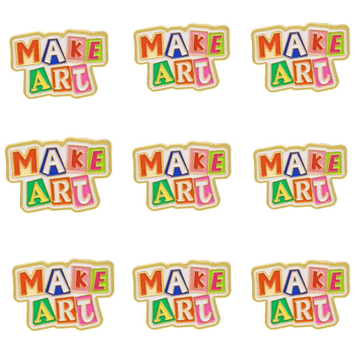 Jewelry Making Quotes - Набор из 9 эмалевых значков MAKE