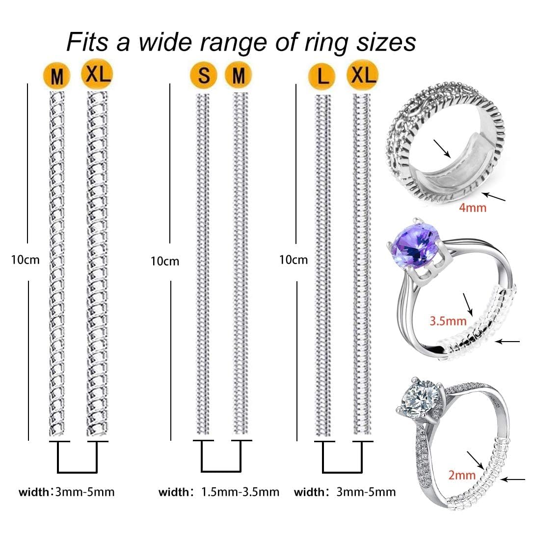 Jewelry Making Jewelry - Набор из 6 прозрачных пружинных колец-регуляторов