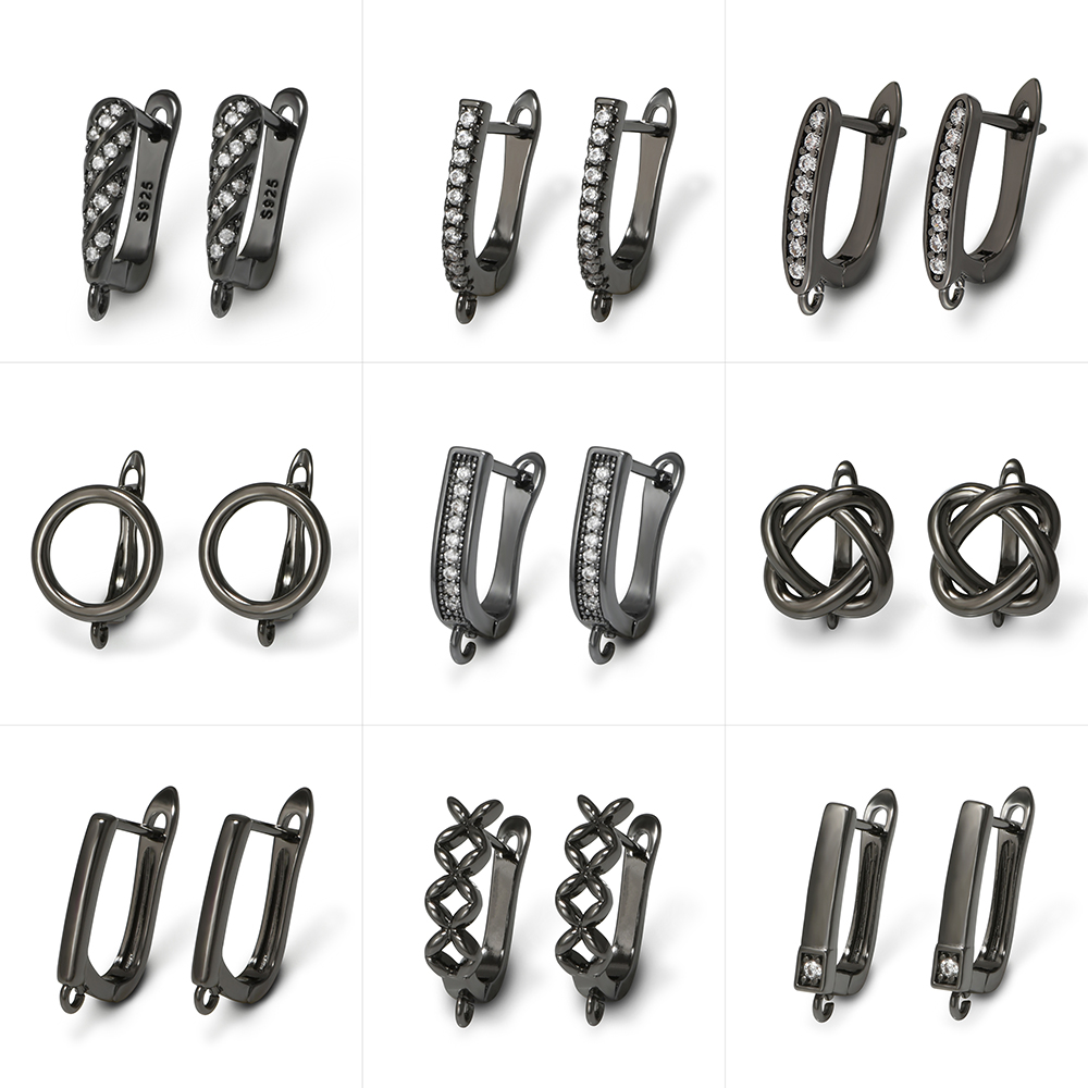 Jewelry Making Gold - YANASI 1 пара черных латунных швенз